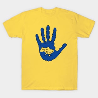 Fasbytes Pray For Ukraine Blue Peace T-Shirt